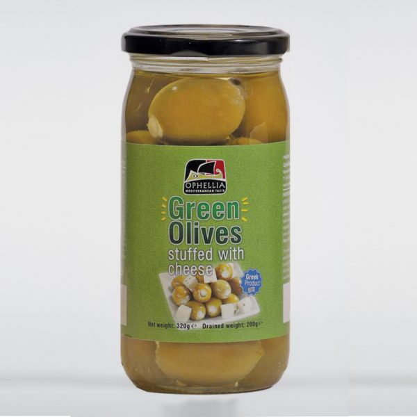 Зеленые оливки фаршированные сыром 350g